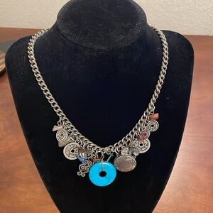 Park Lane Oriental Pewter Silver Tone Charms Trinket Locket Necklace